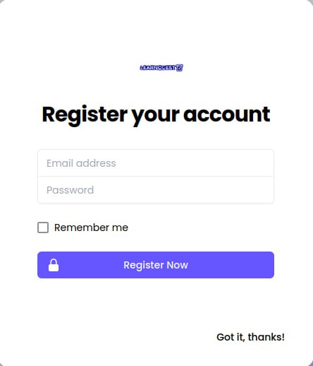 Register page demo