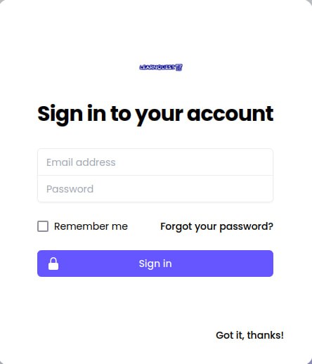 Sign in page demo